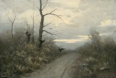 Зимний пейзаж by Фелициан Мочик, 1911 — digital art print download