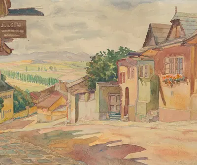 Ulička v Levoči by Florián Milan, 1910–1922 — digital art print download