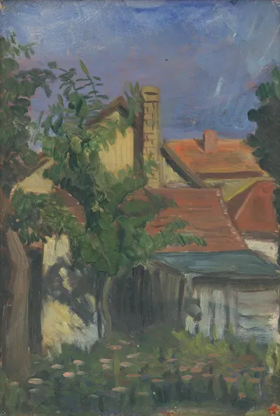 Červené strechy by Ján Thain, 1930 — digital art print download