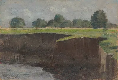 Rieka Nitra pri Nových Zámkoch by Ján Thain, 1915 — digital art print download