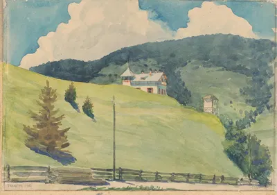 Vila v horách by Ján Thain, 1909 — digital art print download