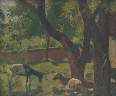 Záhrada s kozami Ján by Ján Thain, 1907 — digital art print download