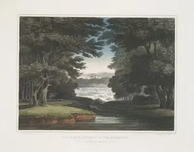 Водопады Святого Антония на Миссисипи by Джошуа Шоу, 1819 - 1821 — digital art print download