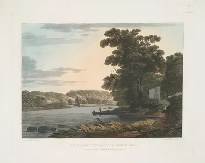 Вид над водопадом Шуйкилл by Джошуа Шоу, 1819 - 1821 — digital art print download