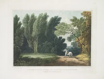Вид на место, где пал генерал Росс недалеко от Балтимора by Джошуа Шоу, 1819 - 1821 — digital art print download