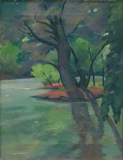 Мертвое рукаво Дуная by Юлиус Шуберт, 1921 — digital art print download