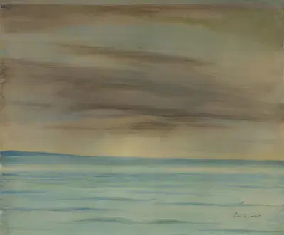 Закат у моря by Юлиус Шуберт, 1935 — digital art print download