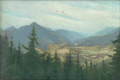 Пейзаж Ружомберока by Карол Милослав Лехоцкий, 1906 — digital art print download