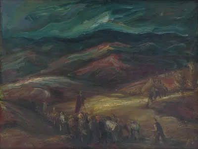 Пейзаж с процессией by Людовит Варга, 1943 — digital art print download