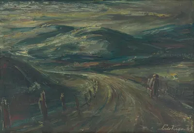Пейзаж с путешественниками by Людовит Варга, 1943 — digital art print download