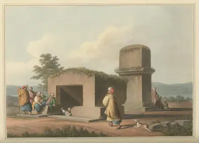 Monument on the Coast of Syria by Luigi Mayer, 1810 — digital art print download