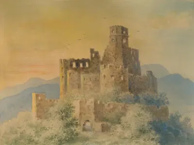 Zrúcaniny hradu by Viktor Myskovszky, 1895–1899 — digital art print download
