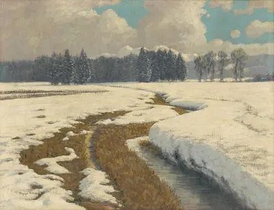 Zimná krajina by Viktor Olgyai, 1900–1929 — digital art print download