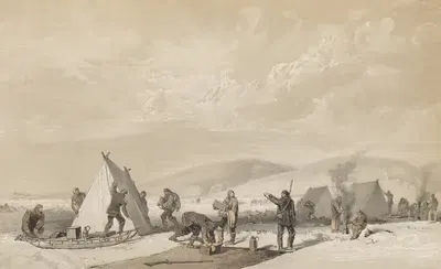 Encamping for the night by Walter William May, 1855 — digital art print download