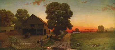 A New Hampshire sunset by Edwin Lamasure, c1910 — digital art print download