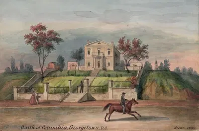 Берег Колумбии, Джорджтаун, округ Колумбия by Август Кёлльнер, 1839 — digital art print download