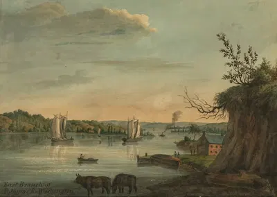 Восточная ветвь реки Потомака, Вашингтон by Август Кёлльнер, 1839 — digital art print download