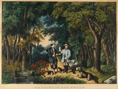 Утро в лесу by Франсес Флора Бонд Палмер, 1865 — digital art print download