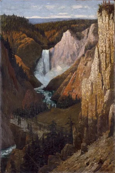 Вид на нижние водопады, Гранд-Каньон Йеллоустона by Графтон Тайлер Браун, 1890 — digital art print download