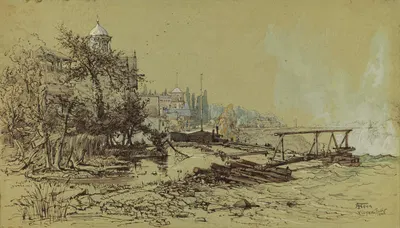 Ниагарский водопад by Гарри Фенн, 1862 — digital art print download