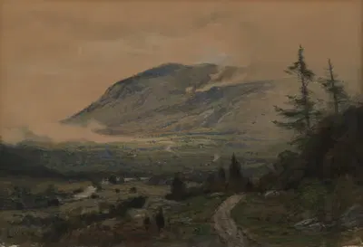 Гора и долина by Джеймс Генри Мозер, 1893 — digital art print download