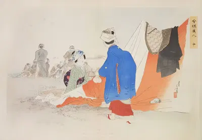 Кёику имаё бидзин фузоку дзен Pl.10 by Тошиката Мидзуно, 1898 — digital art print download