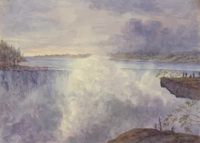 Grand Falls at Niagara from near the Table Rock, Canada side, July 22, 1846 by Michael Seymour, 1846 — digital art print…