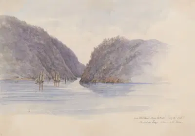 Looking up the Hudson from West Point U.S. July 24th 1846 by Michael Seymour, 1846 — digital art print download