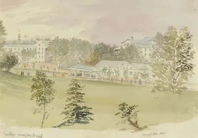 Saratoga, Monday, July 20th, 1846 – Congress Hall Hotel by Michael Seymour, 1846 — digital art print download