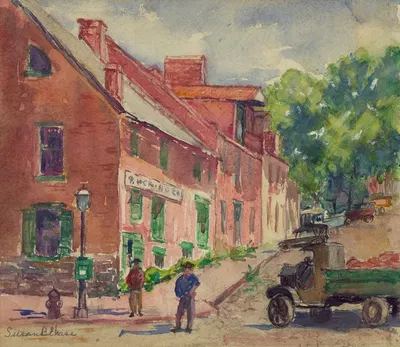 Old Georgetown DC by Susan Brown Chase, 1910-1930 — digital art print download