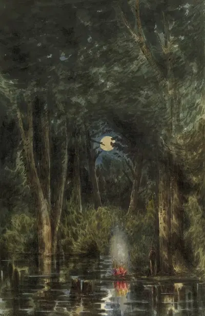 View in the Chickahominy Swamp by William McIlvaine, 1862 — digital art print download