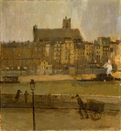 Quai de la Seine, Eglise St. Gervais by Frank Edwin Scott — digital art print download