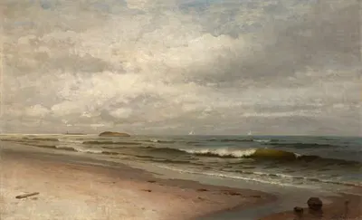 Пляж Бас Рокс, Глостер, Массачусетс by Фрэнк Нокс Мортон Рен, 1881 — digital art print download