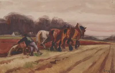 Les Labours by Jules Émile Zingg — digital art print download