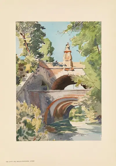 Мост Бель-Фонтен, Жювизи by Пьер Виньаль, 1925 — digital art print download