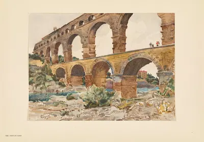 Понт дю Гард by Пьер Виньаль, 1925 — digital art print download