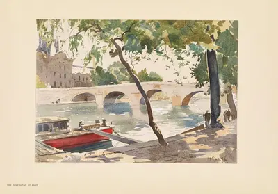 Мост Рояль, Париж by Пьер Виньаль, 1925 — digital art print download