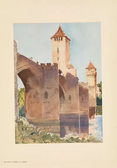 Мост Валенр, Кахор by Пьер Виньаль, 1925 — digital art print download