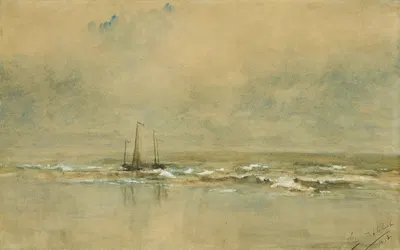 Морской пейзаж by Вилли Шлобах, 1883 — digital art print download