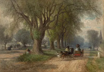 Воскресенье в Новой Англии by Альберт Фитч Беллоус, c. 1876 — digital art print download