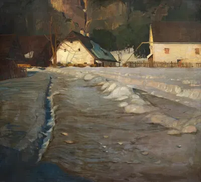 Зимнее солнце by Альфред Пёлл, 1911 — digital art print download