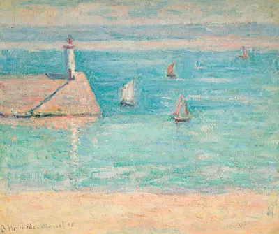 Bateaux au Port de Diélette, Normandie by Blanche Hoschedé-Monet, 1938 — digital art print download