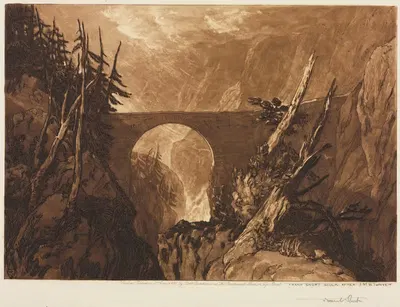 Мост Маленького Дьявола by Сэр Фрэнк Шорт, 1886 — digital art print download