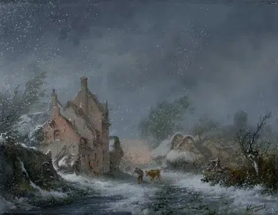 Ноябрь by Фредерик Мариус Крусман, 1855 — digital art print download