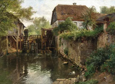 A Mill by a Creek by Hugo Darnaut — digital art print download