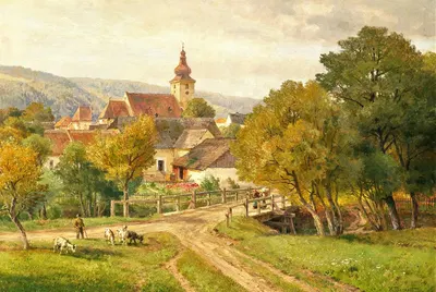 Maria Anzbach in the Wienerwald by Hugo Darnaut — digital art print download