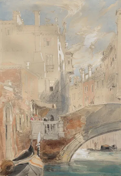 A Canal, Venice by James Holland, 1800–1870 — digital art print download