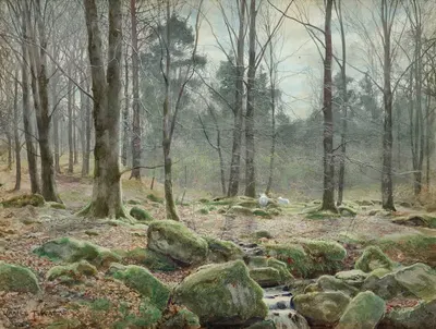 Sunny April Morning, Betws-y-Coed, North Wales by James Thomas Watts — digital art print download