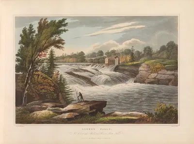 Baker's Falls by John Hill, 1821–1822 — digital art print download