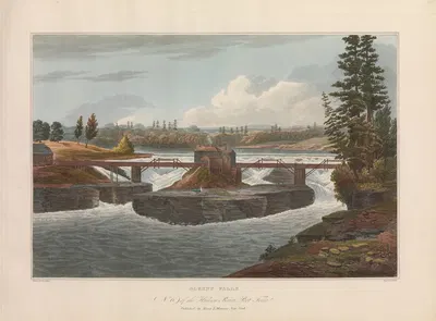 Glenns Falls by John Hill, 1821–1822 — digital art print download